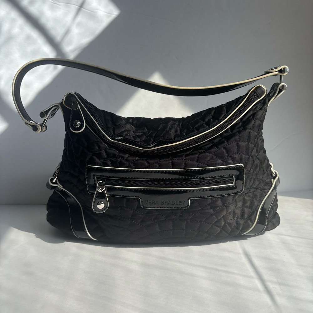Vera Bradley Black Quilted Small Shoulder Bag
